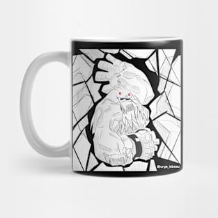 the yeti sasquatch winter kaiju beast ecopop Mug